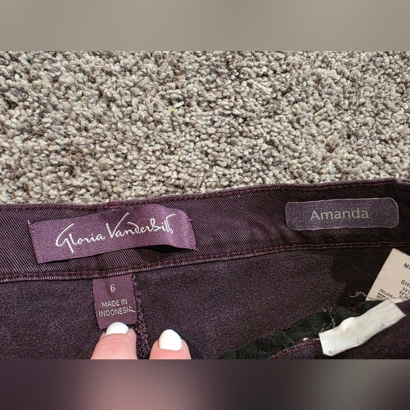 Gloria Vanderbilt Amanda Jeans Purple Size 6 SHORT - Picture 4 of 5